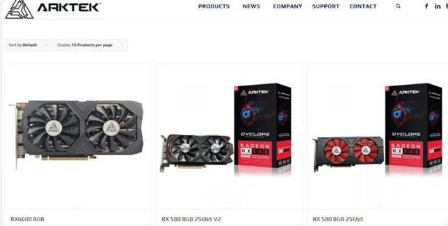 Latest Arktek Radeon GPUs, Source: EEC/Arktek