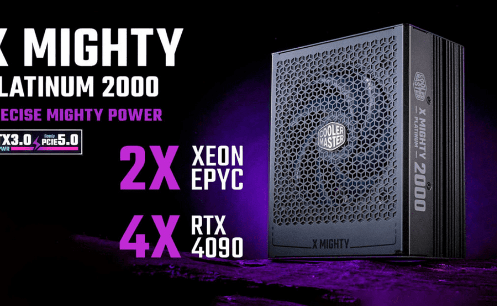 Cooler Master X Mighty 2000W PSU - Ideal for Quad GeForce RTX 4090 Graphics Cards