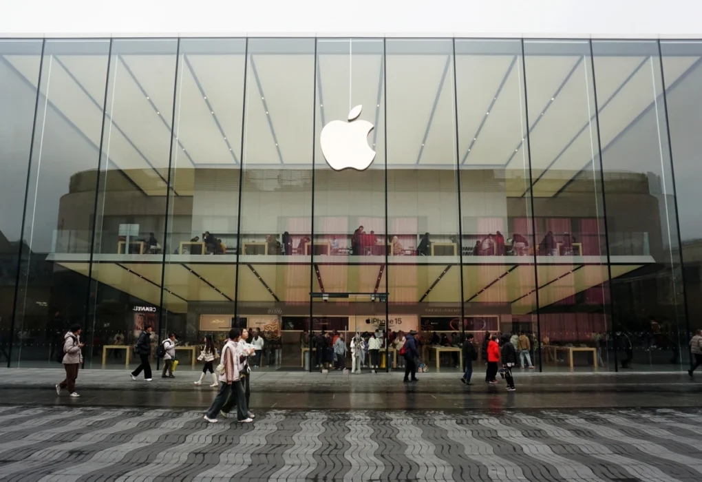Apple’s smartphone shipments in China shrank 2.1% in the final quarter of 2023 from a year earlier.Costfoto / NurPhoto via Getty Images